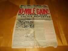 10 Mile Gain New Landing Calais Nov 6 1944 San Francisco News Headline Original picture