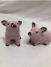 Pigs Pink Figurines Miniature Ceramic Vintage picture
