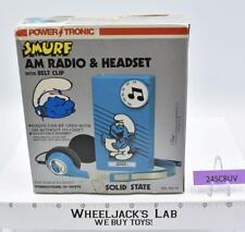 Smurf AM Radio and Headset W/Belt Clip 1982 Power Tronic picture