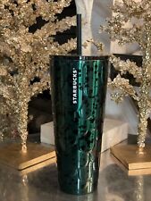 New Starbucks 2024 Anniversary Siren Core Green Scales Spotted SS Tumbler picture