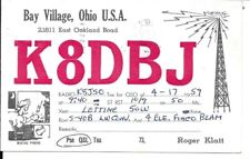 QSL 1959 Bay Village  Ohio radio  card picture