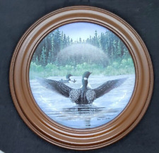 Don Li-Leger The Loon Voice of the North Take to the Air Framed Plate Duck 1992 picture