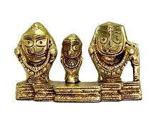 Esplanade Brass Lord Puri Jagannath Idol for Decor Idol Murti Statue 2.75 Inches picture