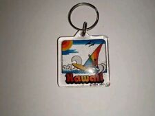 Vtg 1984 Hawaii Souvenir Acrylic Keychain, 1.5