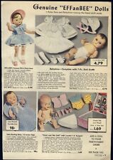 1947 PAPER AD COLOR EffanBee Doll Babykins Patsy Joan Bunting Baby Mama Drink  picture