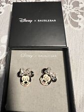 Disney X Baublebar Minnie Mouse Sparkled Crystal Rhinestone Earrings. NEW picture
