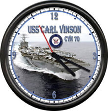 USS Carl Vinson CVN 70 US Navy Veteran US Navy Military Ship Sign Wall Clock picture