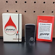 VTG Zippo Slim Lighter Bell Telephone 1610 High Polish With Box & Instructions picture