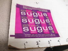 SUGUS 1960s Swiss candy Suchard Ovaltine Co sample wrapper 1-3/8oz SOUR GRAPE picture