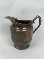 1900's Poole Silver Co EPCA Large Silverplate Pitcher Taunton, Mass. 7.5