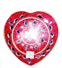 Vtg Twos Company Hand Held Mirror Compact Diamond Shaped Sparkling Mirror Inlay picture