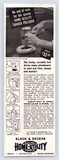 1951 Vintage Print Ad Black & Decker Electric Home Utility Tool Sander Polisher picture