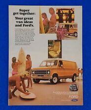 1976 FORD VAN ORIGINAL PRINT AD - SUPER GET TOGETHER YOUR GREAT IDEAS & FORD'S. picture