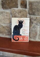 Le Chat Noir Cabaret Black Cat by Theophile Steinlen Modern Tin Back Postcard picture
