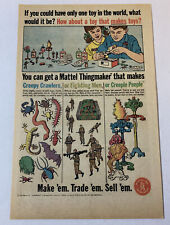 1965 Mattel THINGMAKER ad page~Creepy Crawlers, Creeple Peeple, Fighting Men picture