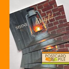 Unused Postcards, Set Of 5, Shine Bright Lantern Greeting Lot Best Wishes Photo picture