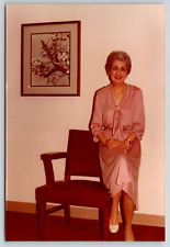 Photograph 1970's Pretty Older Woman Vintage Snapshot Photo Snapshot picture