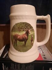 Lionstone Pottery Beer Stien Horse Theme picture