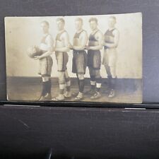 RPPC AZO 1918 GH High School Basketball Team boxer shorts Antique photo Postcard picture