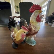 Vintage Ceramic “Rooster And Hen Figurines Ceramic. Farmhouse Country picture