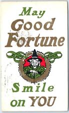 Postcard - May Good Fortune Smile on You with Art Print picture
