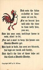 Postcard C-1910 Arts Crafts saying cock a doodle Hillson Dandy rooster 23-12597 picture