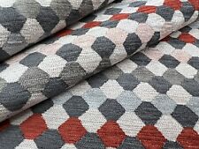 Romo Small Scale Hexagon Chenille Uphol Fabric- Oreta / Postbox 2.15 yds 7879/03 picture