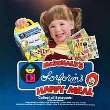 Vintage McDonald’s Colorforms 1986 Happy Meal Toy Translite Sign picture