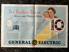 GENERAL ELECTRIC 10  BEST HOME SERVANTS REFER. VINTAGE PRINT AD 1934 picture