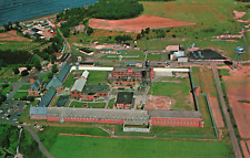 Postcard Aerial Marquette Branch Prison Marquette Michigan Sunken Gardens picture