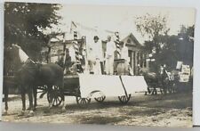DELAWARE Iowa BARND SON Mason & PLASTERERS 1911 PARADE WAGON RPPC Postcard K14 picture