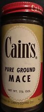 1963 Cains Pure Ground Mace Bottle “Vintage Estate Stock” Near Full. picture