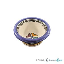 Vintage Fes Moroccan Colorful Ceramic Trinket Dish Bowl picture