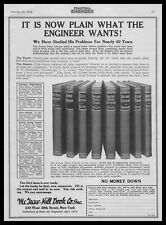 1914 McGraw Hill Book Company Power Plant Engineering Library Vintage Print Ad picture
