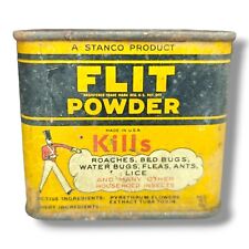 Vintage Flit Insect Household Powder Metal Tin Can 3/4 Oz Stanco Advertising T2 picture