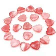 30pcs Charms Cherry Quartz Crystal heart gemstone No Hole healing Stone Crafts picture