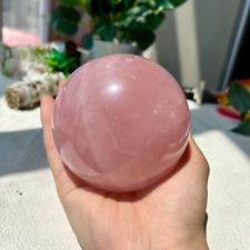 93mm Natural Rose Quartz Crystal Sphere Ball Healing Home Decor 1185g 5th picture