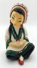 Signed Will George, Porcelain, Asian Girl, Hand Painted picture