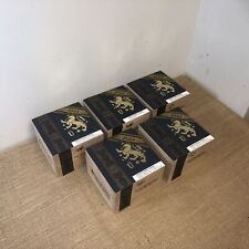 Lot of 5 Liga Privada Pancetta Empty Wooden Cigar Boxes 6x6x4 #11 picture