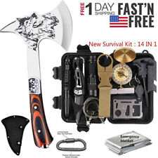 14in1 Adventure Tool &Axe Survival for Camping Enthusiasts Emergency Hunting Kit picture