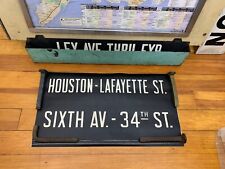 NYC SUBWAY ROLL SIGN SIXTH AVE 34 STREET HERALD SQUARE HOUSTON LAFAYETTE STREET picture
