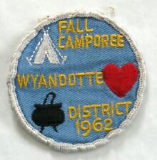 Kaw Council (KS) 1962 Wyandotte Dist Fall Camporee Pocket Patch BSA picture