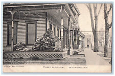 1909 Post Office Milford New York NY Geo Mumford Antique Posted Postcard picture