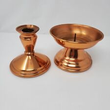 Set of 2 Vintage Copper Candlestick Holders  picture