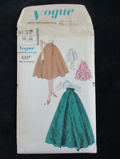 Vintage  1959 VOGUE Skirt & Petticoat Printed  Pattern Waist 30 Hip 40 #9735 picture