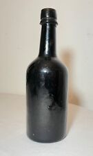 Rare antique  1700's handmade 4 part mold blown green whiskey glass bottle picture