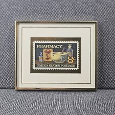 Pharmacy 8 Cents Postage Stamp in Goldtone Presentation Frame 2572 of 5000  picture