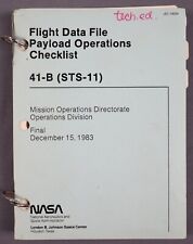 NASA Space Shuttle STS 11 Flight Data Payload Operations Checklist Original picture