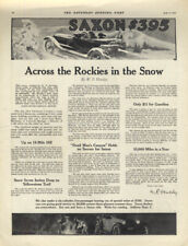 Across the Rockies in the Snow - Butte MT to Colorado Springs: Saxon ad 1915 picture