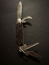 Vintage Multi Tool Military Style Knife, 4 Foldable Pieces picture